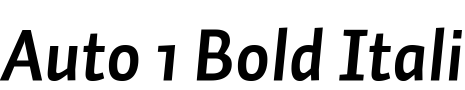 Auto 1 Bold Italic Yazı tipi ücretsiz indir